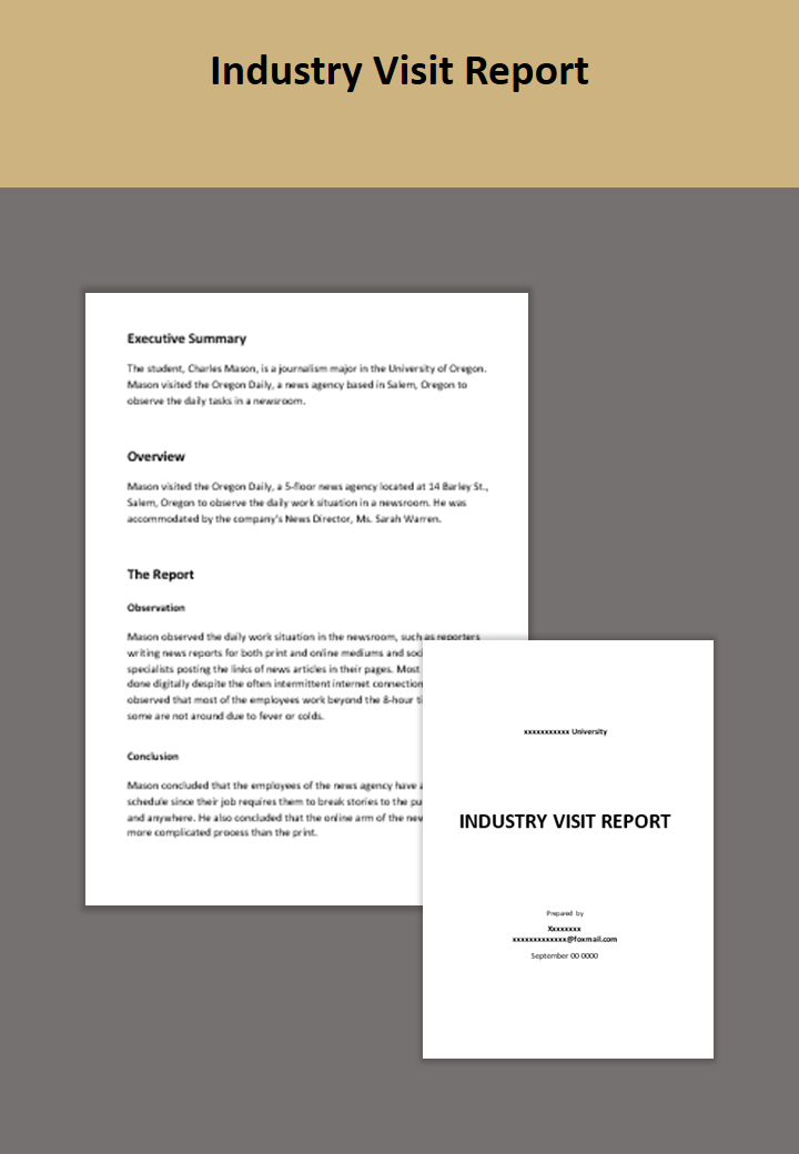 industry visit report ppt
